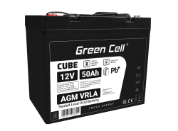 GreenCell® AGM 12V 50Ah akumulátorová bezúdržbový akumulátor rybarska lod obytné auto fotovoltaika