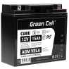 Green Cell® AGM 12V 15Ah batéria VRLA olovená batéria bezúdržbová rybárska rezačka čln skúter trávnikový traktor kosačka