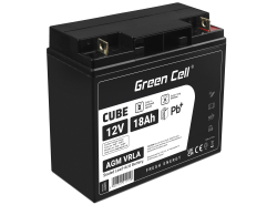 Green Cell® AGM 12V 18Ah akumulátorová bezúdržbový akumulátor kosačka skúter čln Traktorová kosačka