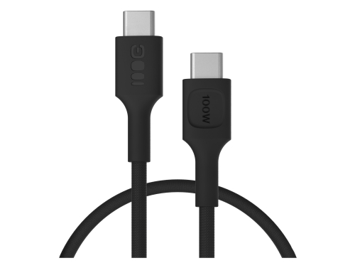 Kábel USB-C 0,3m 100W Greencell PowerStream Rýchle Nabíjanie PD Panther Black