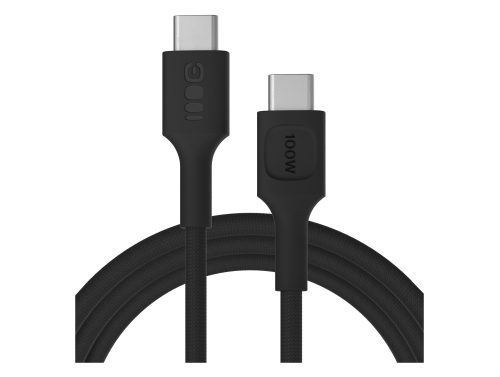 Kábel USB-C 2m 100W Greencell PowerStream Rýchle Nabíjanie PD Panther Black
