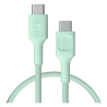 Kábel USB-C 0,3m 100W Greencell PowerStream Rýchle Nabíjanie PD Mint Green