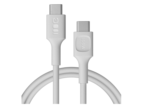 Kábel USB-C 1,2m 100W Greencell PowerFlex Rýchle Nabíjanie PD Snow White