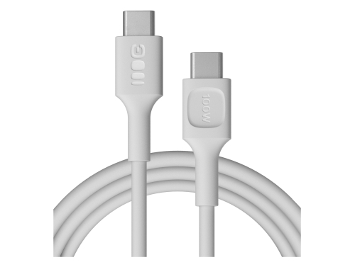 Kábel USB-C 2m 100W Greencell PowerFlex Rýchle Nabíjanie PD Snow White