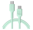 Kábel USB-C 1,2m 100W Greencell PowerFlex Rýchle Nabíjanie PD Mint Green