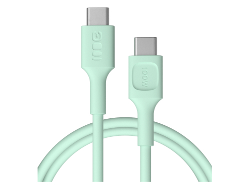 Kábel USB-C 1,2m 100W Greencell PowerFlex Rýchle Nabíjanie PD Mint Green