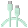 Kábel USB-C 1,2m 100W Greencell PowerFlex Rýchle Nabíjanie PD Mint Green