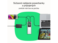 Greencell Powerbank 25200mAh 140W PD USB-C mit Schnellladung für Laptop, MacBook, iPhone 16 15 14 Pro Max, Samsung Galaxy S25