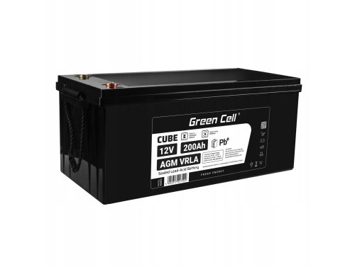 Green Cell AGM VRLA 12V 200Ah bezúdržbová batéria pre karavan, fotovoltaiku, solárne panely, lode.