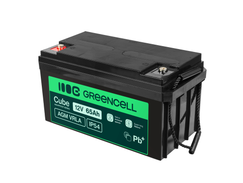 Green Cell Cube AGM VRLA IP54 12V 65Ah bezúdržbový akumulátor do kosačky, skútra, lodi, invalidného vozíka