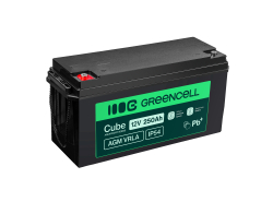 Green Cell Cube AGM VRLA IP54 12V 250Ah bezúdržbový akumulátor do karavanu, fotovoltiky, solárnych panelov, lodi