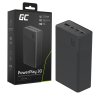 Greencell PowerPlay 30 - čierny powerbank s výkonom 30 000mAh, 22,5W, 4 porty