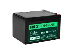 Greencell AGM VRLA 12V 12Ah bezúdržbový akumulátor do pokladnice, hračky, kamery (151x98.5x95mm)