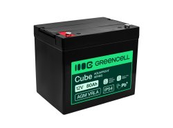 Greencell AGM VRLA 12V 80Ah bezúdržbový akumulátor do UPS, váhy, karavanu (260x168x216mm)