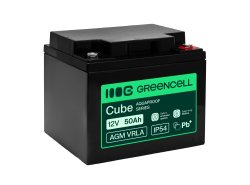 Greencell AGM VRLA 12V 50Ah bezúdržbový akumulátor do UPS, váh, karavanu (197x166x170mm)