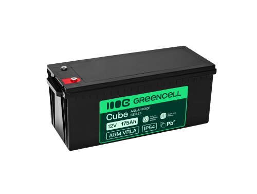 Greencell AGM VRLA 12V 175Ah bezúdržbový akumulátor do člnov, fotovoltiky, solárnych panelov (532x207x220mm)