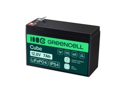 Green Cell CUBE LiFePO4 Batéria 7Ah 12.8V 89.6Wh lítium-železo-fosfát pre UPS, Poplašné systémy, Monitorovanie, Hračky