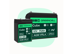 Green Cell CUBE AGM IP54 12V 75Ah akumulátorová bezúdržbový akumulátor rybarska lod obytné auto fotovoltaika