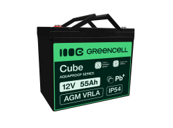 Green Cell CUBE AGM IP54 12V 55Ah akumulátorová bezúdržbový akumulátor kosačka skúter čln Traktorová kosačka