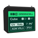 Green Cell® AGM 12V 75Ah akumulátorová bezúdržbový akumulátor rybarska lod obytné auto fotovoltaika