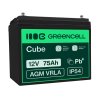 Green Cell® AGM 12V 75Ah akumulátorová bezúdržbový akumulátor rybarska lod obytné auto fotovoltaika