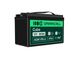 Green Cell® AGM 12V 90Ah akumulátorová bezúdržbový akumulátor rybarska lod obytné auto fotovoltaika
