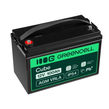 Green Cell® AGM 12V 100Ah akumulátorová bezúdržbový akumulátor rybarska lod obytné auto fotovoltaika