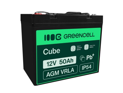 GreenCell® AGM 12V 50Ah akumulátorová bezúdržbový akumulátor rybarska lod obytné auto fotovoltaika