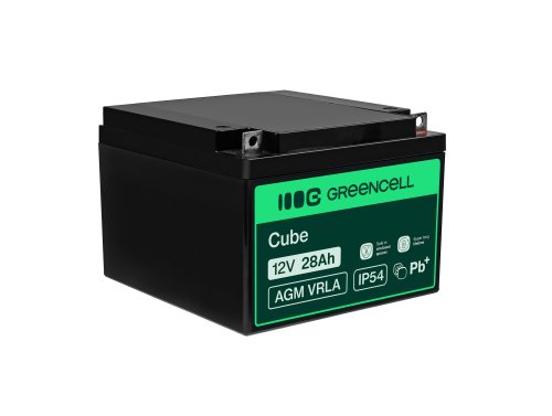 Green Cell® AGM 12V 28Ah akumulátorová bezúdržbový akumulátor kosačka skúter čln Traktorová kosačka