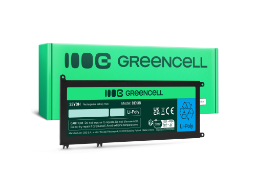 Batéria Green Cell 33YDH pre Dell Inspiron G3 3579 3779 G5 5587 G7 7588 7577 7773 7778 7779 7786 Latitude 3380 3480 3490 3590