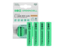 4x akumlátory AAA R3 800mAh Ni-Mh dobíjateľné batérie Green Cell