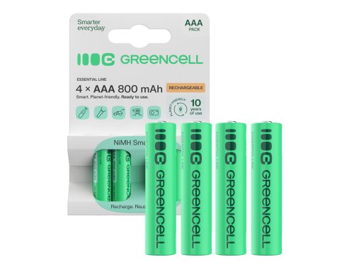 4x akumlátory AAA R3 800mAh Ni-Mh dobíjateľné batérie Green Cell
