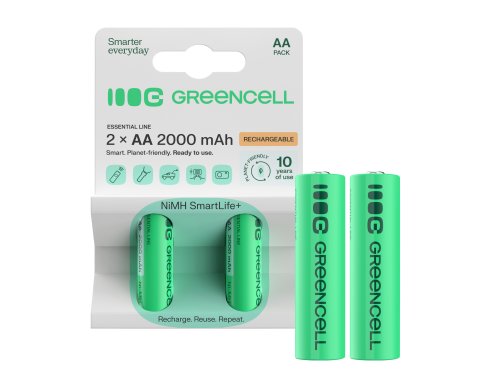 2x akumlátory AA R6 2000mAh Ni-Mh dobíjateľné batérie Green Cell