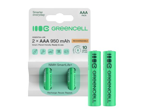 2x akumlátory AAA R3 950mAh Ni-Mh dobíjateľné batérie Green Cell