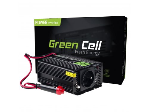 Menič napätia Green Cell Cell® 150W / 300W, 12V až 230V, napájací menič USB