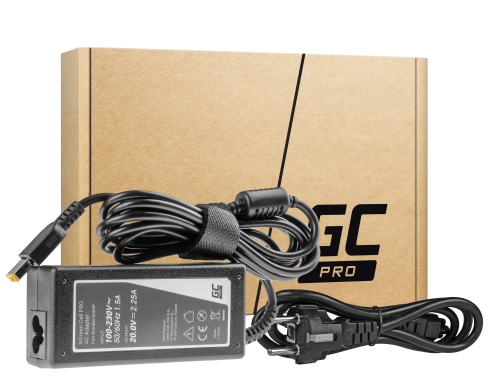 Nabíjačka pre Lenovo ThinkPad T450S 20BX 45W 2.25A straightckig (Lenovo Slim Tip) - Green Cell