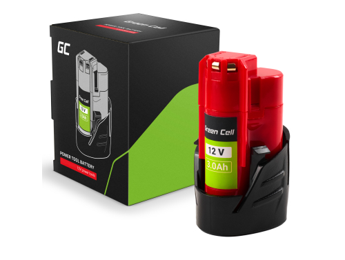Batéria Li-Ion Green Cell (12V 3Ah) pre Milwaukee M12  12 V Náhradná batéria B3 4932451388